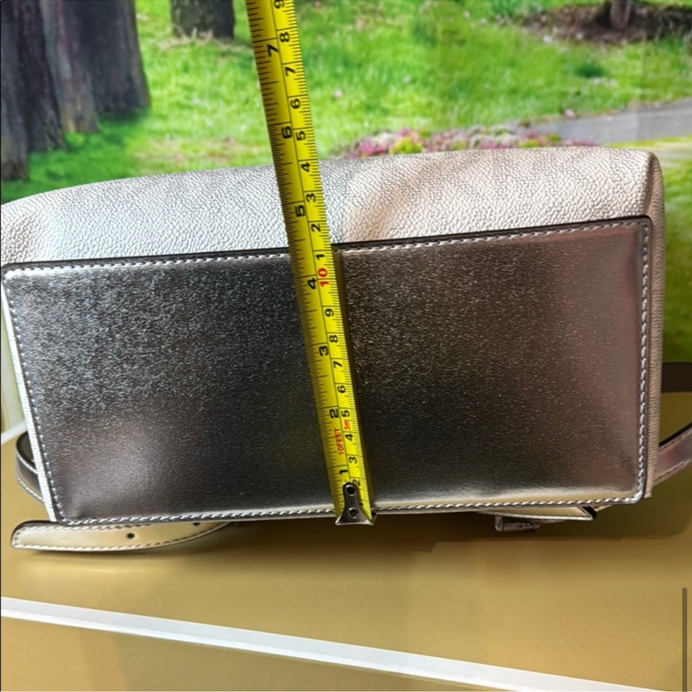 Michael Kors White Monogram Backpack Dome-Shaped Design NWT ( No Box ) Sheila - Picture 16 of 17